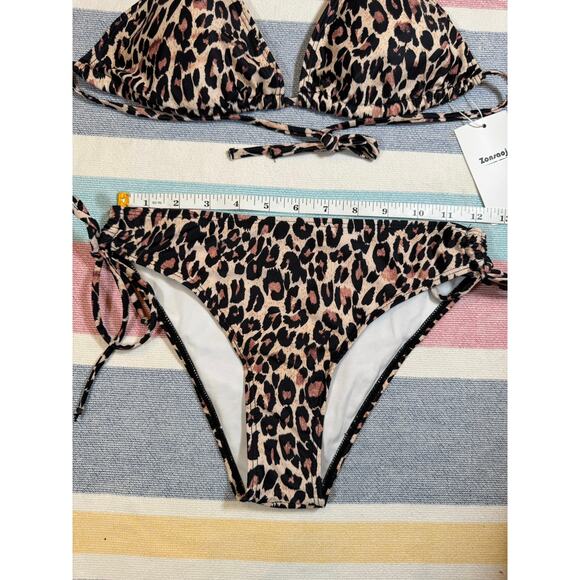 NWT Leopard Print String Bikini Size Small - Picture 3 of 9